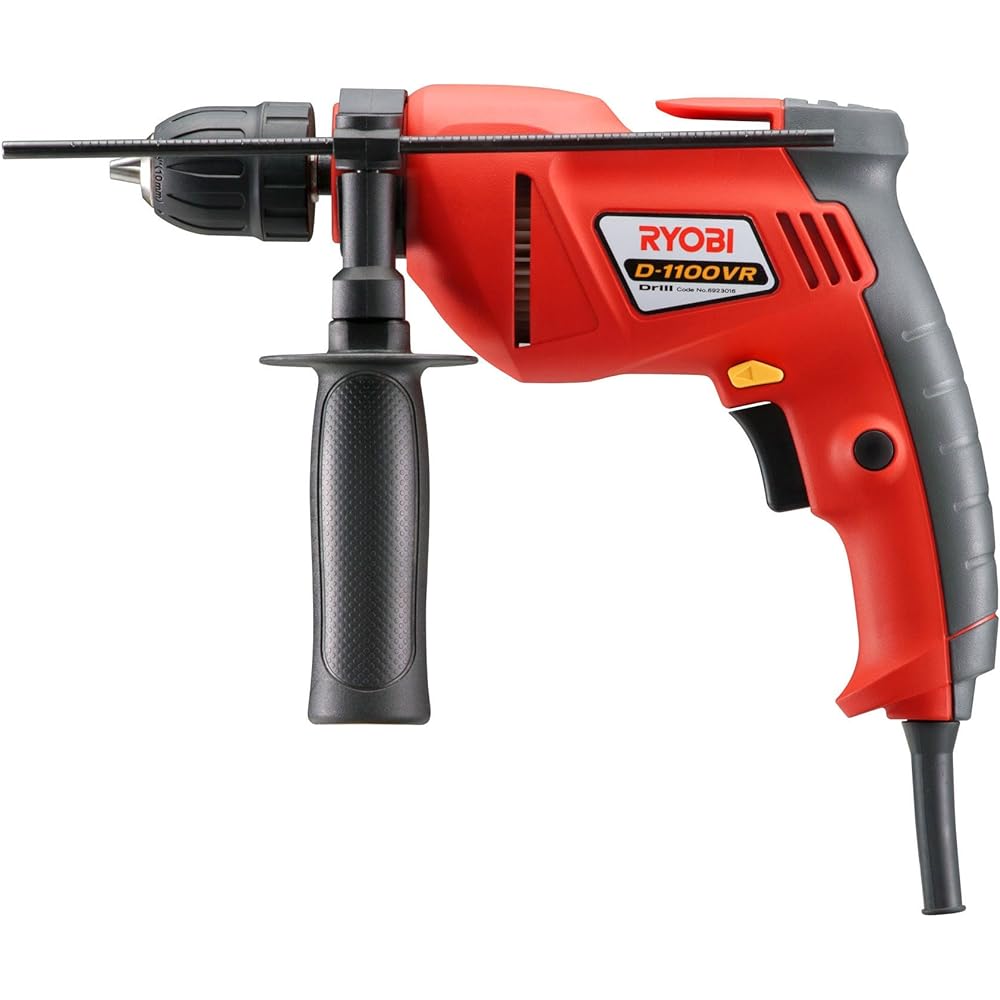 Kyocera Old Ryobi Drill D-1100VR Ironwork 10mm Woodwork 25mm 648550A [Drilling according to the application with 13 drill sets] Maximum drilling capacity (Ironwork) 10mm / (Woodwork) 25mm Chuck capacity 1.0~10mm Keyless chuck