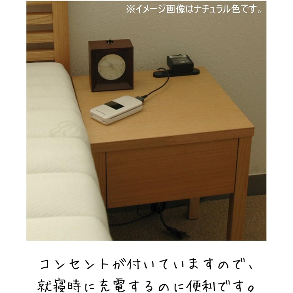 Okawa Furniture Seki Furniture Night Table Almond Walnut Color 128614