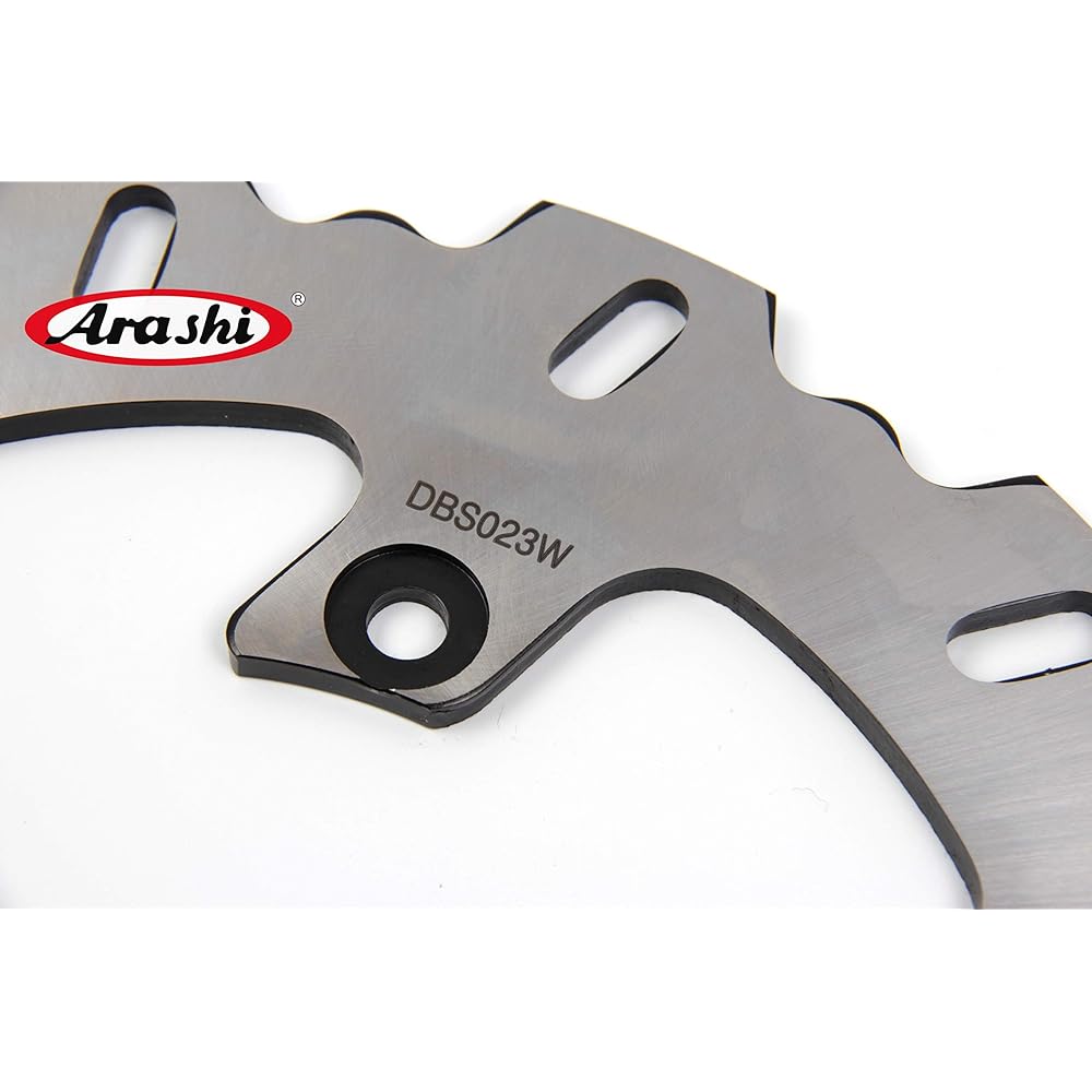 Arashi Rear Brake Disc Rotor Compatible with Yamaha TDM850 1991-2001 / TRX850 1995-2000 / TDM900 2002-2014 Motorcycle Replacement Accessories Silver