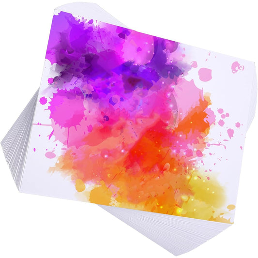 100 Sheets Watercolor Paper 140lb / 300GSM Thick Art Paint Paper White Water Coloring Paint Paper for Artists and Kids (8 x 10 inches)