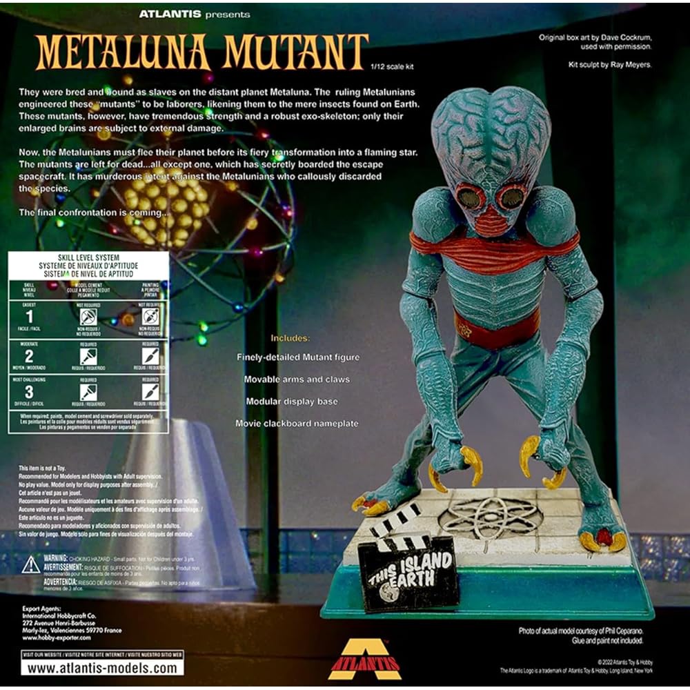 Atlantis Model 1/12 Metaluna Mutant Plastic Model ATLAMC3005 Molding Color