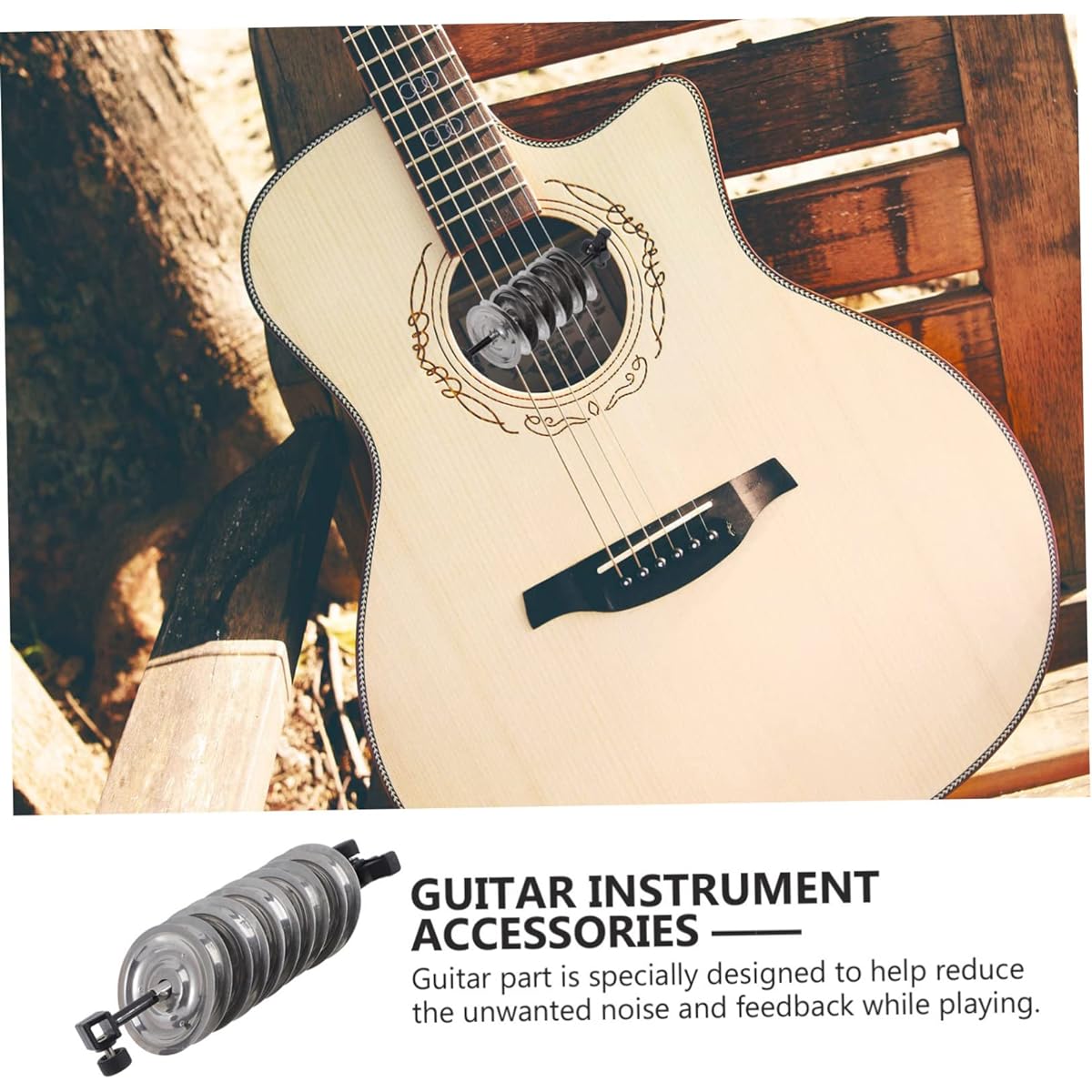VICASKY Feedback 5pcs Accompaniment Rattle Sound Hole Repair Parts Professional Accessories Sound Hole Cover Bell Parts Metal Humidifier Dedicated Display
