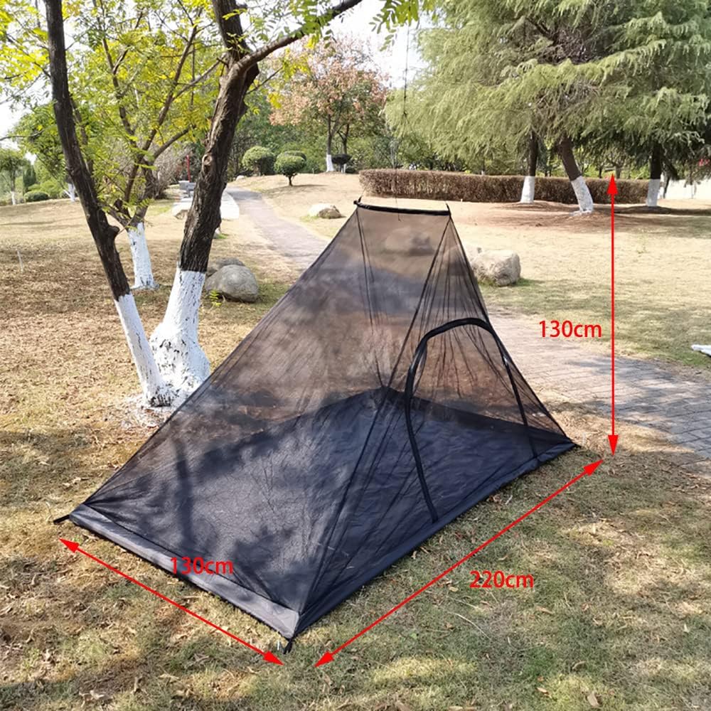 Kadahis Mosquito Net, Outdoor Mosquito Net, Mosquito Net for Camping, Ultra Light Portable Tent, High Density, Easy to Carry, For 2 People, Includes Storage Pouch (Black)