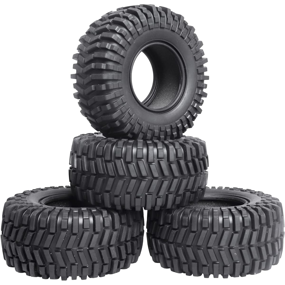 Hobbyfire 2.2 Crawler Tires 4.92" OD Foam Inserts Soft for Traxxas TRX4 1/10 RC Crawler Axial SCX10 II III AX10 Wraith D90 Redcat Gen 8 Set of 4