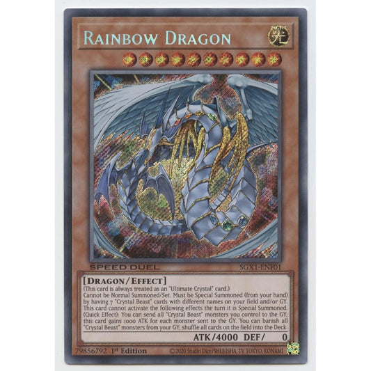 Rainbow Dragon SGX1-ENF01 Secret Rare First Edition
