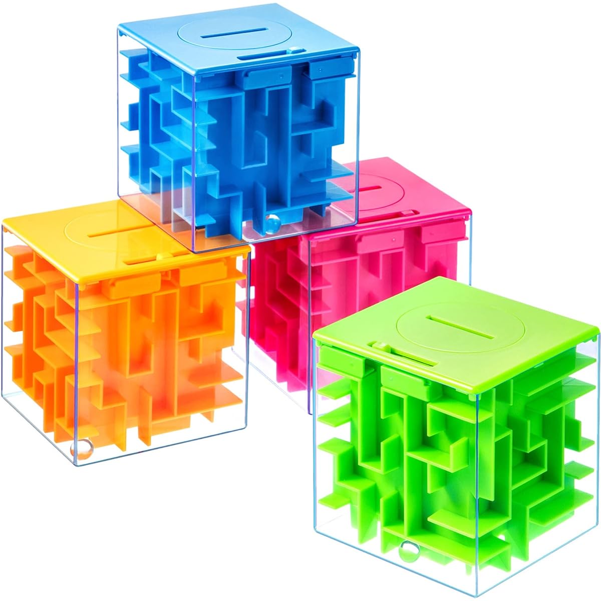 Patelai 4 Pieces Money Maze Puzzle Box, A Fun Unique Way to People You Loved, Great for Valentine's or Christmas