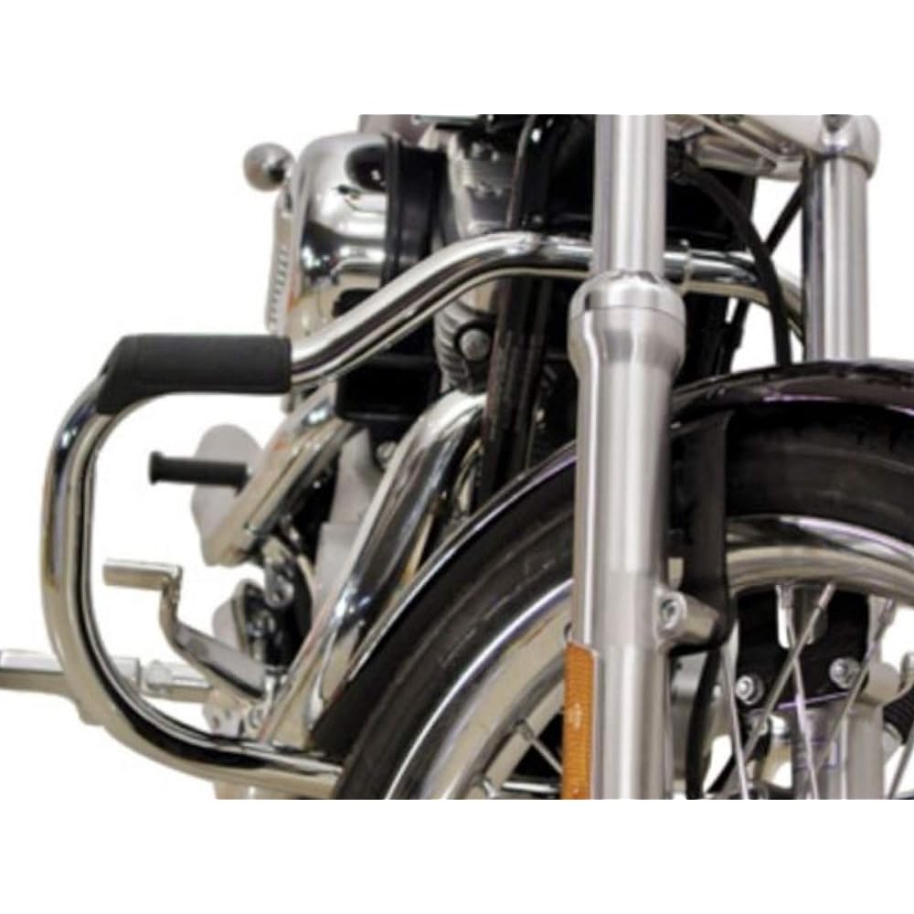 HARLEY DAVIDSON SPORTSTER Chrome Mustache Engine Guard Highway Bar Crash Bar Footrest 82-2003 XL 1200 883 XL1200 XL883 XLH Custom Sports XLH1200 Roadster Hugger XLH883 Deluxe 1000 11 0 49 018-88C 2002