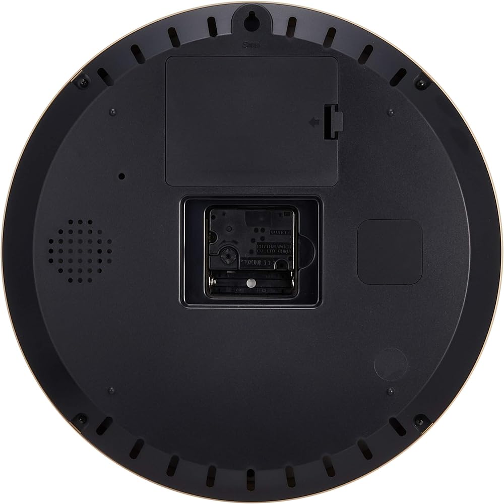 Empex Weather Meter Wall Clock Weather Pal with Weather Forecast Function Made in Japan Champagne Gold BW-5048