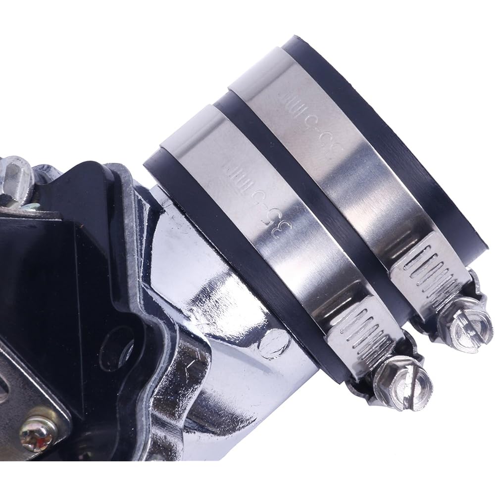 Glixal ATKS-019 Jog 50cc 72cc Alloy High Performance Racing Carburetor Intake Manifold with Reed Valve 1PE40QMB 1E40QMB Minarelli Engine Scooter Moped Motorcycle ATV