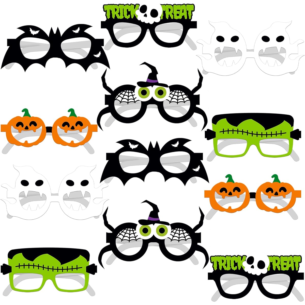 Scary Halloween Glasses Party Favors - Pack of 12 | Halloween Party Glasses for Halloween Decorations | Halloween Photo Booth Props Halloween Glasses for Kids and Adults | Halloween Party Favors