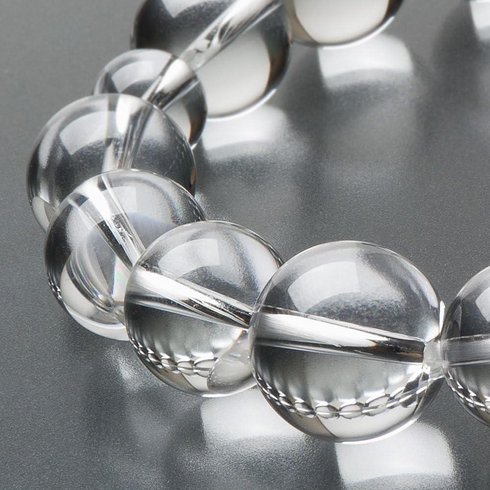 Buddhist Altar Shop Takita Shoten Specially Selected Bracelet Prayer Beads Natural Stone Bracelet Genuine Crystal 14mm Beads Inner Circumference Approximately 18.5cm◆Bead Bracelet, Bracelet Prayer Beads, Power Stones, Prayer Beads, Power Stones, Prayer B