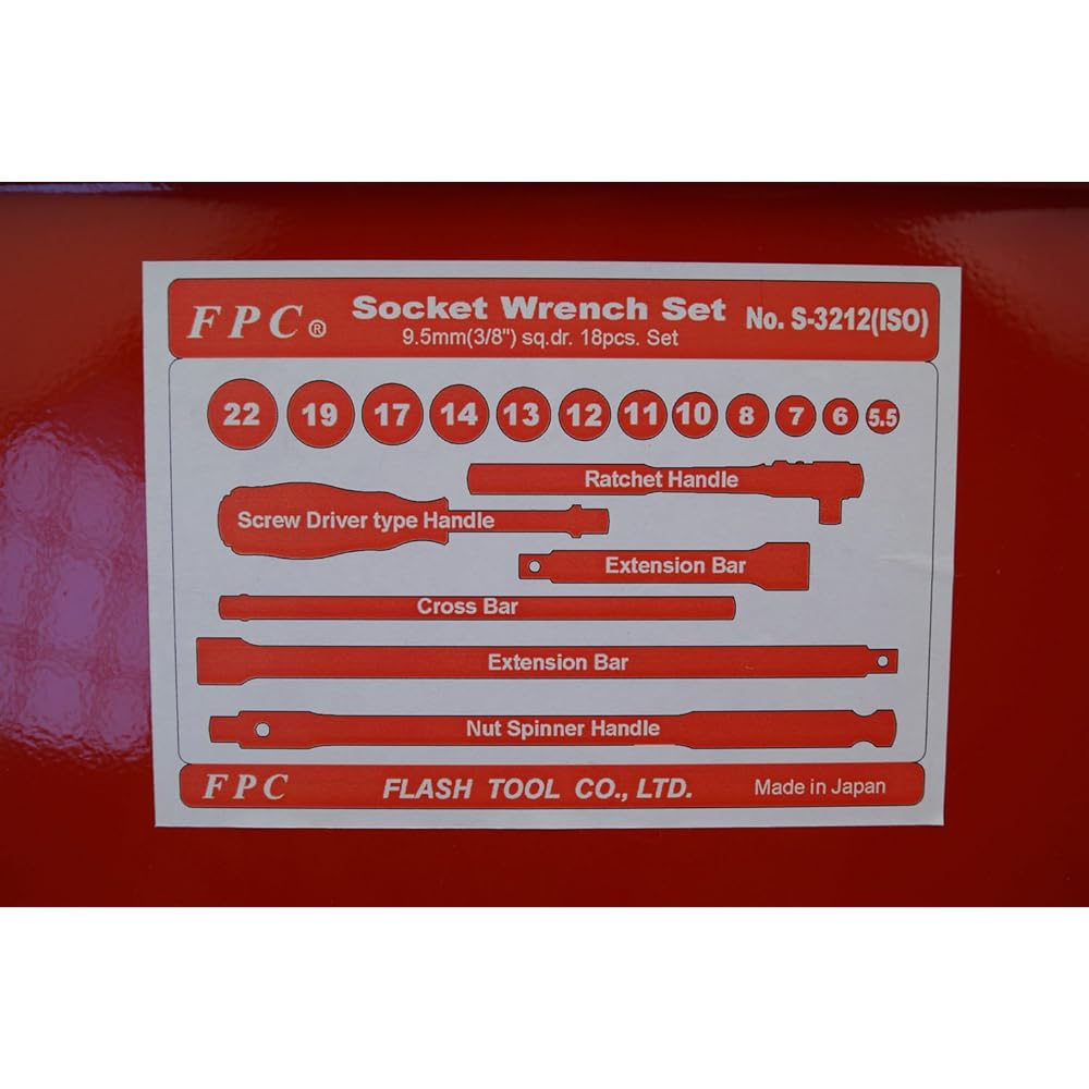 FPC socket wrench set S-3212 ISO