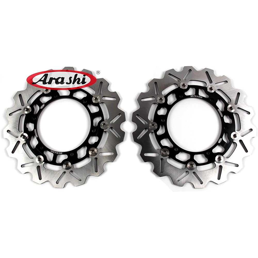 Arashi Front and Rear Brake Disc Rotor for Yamaha YZFR6 YZF-R6 YZF R6 1999-2002 Motorcycle Replacement Accessories Black YZF-R1 YZFR1 2002-2003