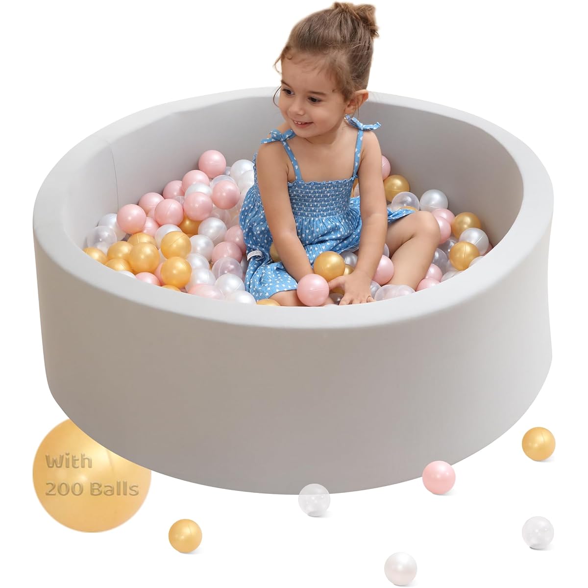 MEOGETY Plastic Balls 100 Pack (Balls Only) / Ball Pit with 200 Balls for Kids and Toddlers