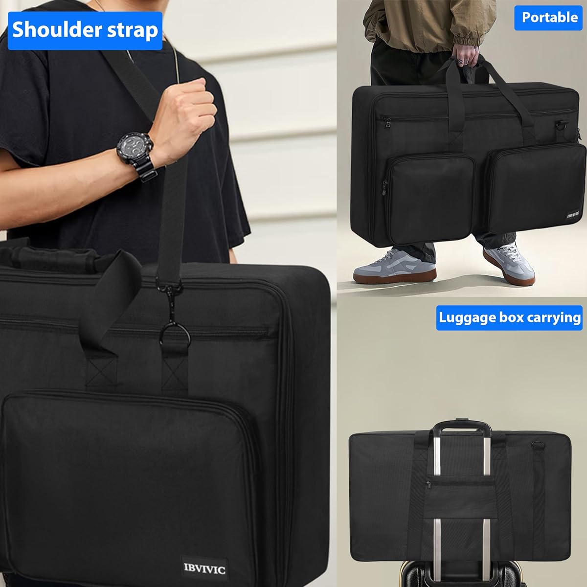 IBVIVIC Lightweight Controller Storage Bag Case for DDJ 1000 1000SRT/DDJ FLX10/DDJ RX2/DDJ RX3/DDJ REV7