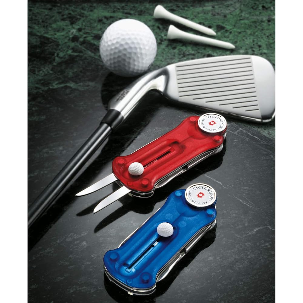 VICTORINOX Golf Tool, All 3 Colors, Golf Fork, Ball Marker with Marker, Repair Tool, Equipped with a Removable Ball Marker, Swiss Made Sports Tool with 10 Functions [Domestic Genuine Product]