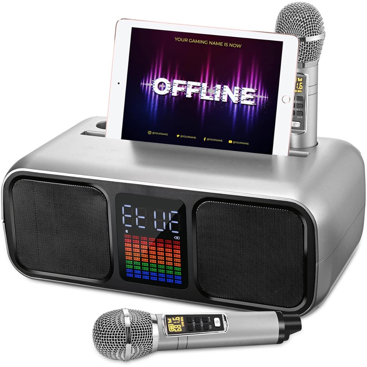 karaoke machine [2024 latest touch type, 5 functions in 1 unit, 2 microphones included] Karaoke machine Singing Machine Professional karaoke Karaoke Karaoke Microphone with Accompaniment Function Home KTV Party
