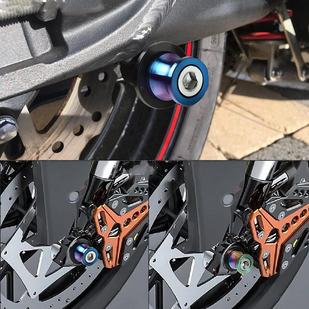 Motorcycle Swing Arm Spool Slider for Kawasaki Ninja 650R Motorcycle Swing Arm Spool Slider Stand Screw Swing Arm Slider (Color: Gold, Size: 8MM)