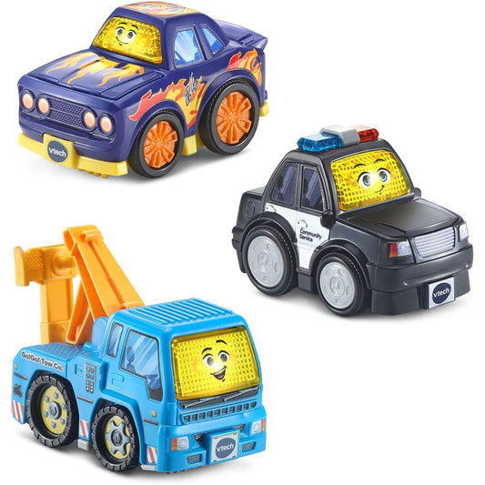 VTech Go! Go! Smart Wheels Roadway Heroes 3-Pack with Police Car, Tow Truck & Race Car (English Version)