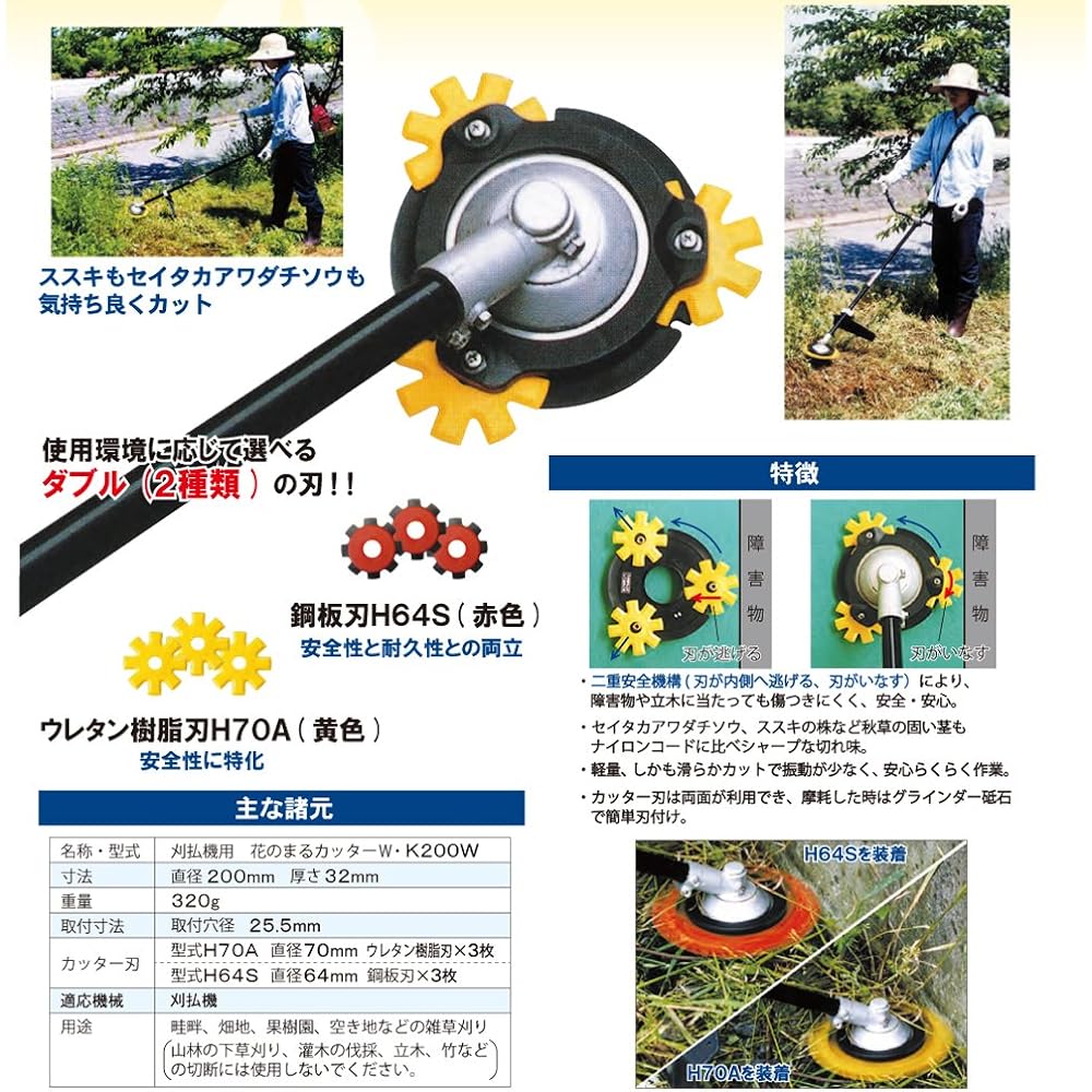 San-A rotary blade for brush cutter Hananomaru cutter W K200W