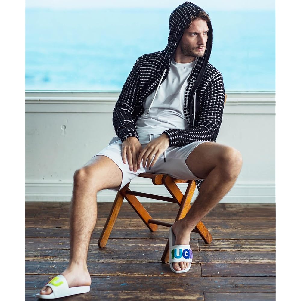 [1PIU1UGUALE3 RELAX] Unopiuunouguaretore 3 logo big waffle zip hoodie uso-21029
