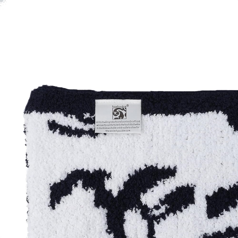 [Kashiwear] Blanket BBCH-DSK01 Half Throw-Damask Navy/White [Parallel Import]