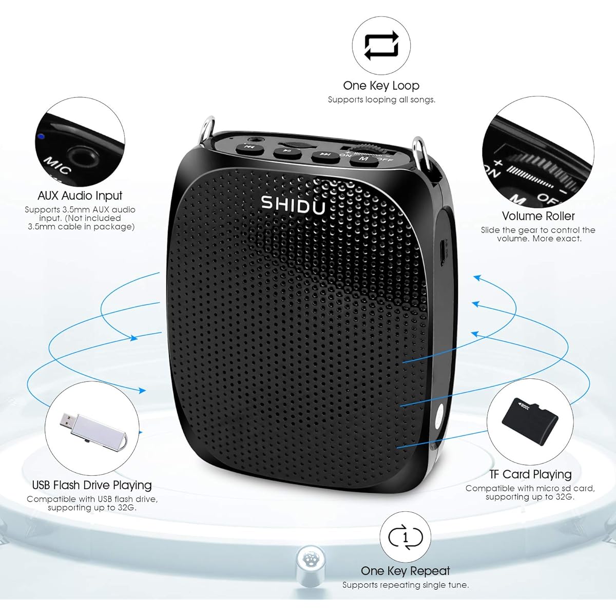 Recbot Audio Amplifier Educational Mini Audio Amplifier Microphone Headset Meets Professional Needs for Teachers, Conferences, Meetings, Lecturers, Fitness, Elderly, Yoga, etc.