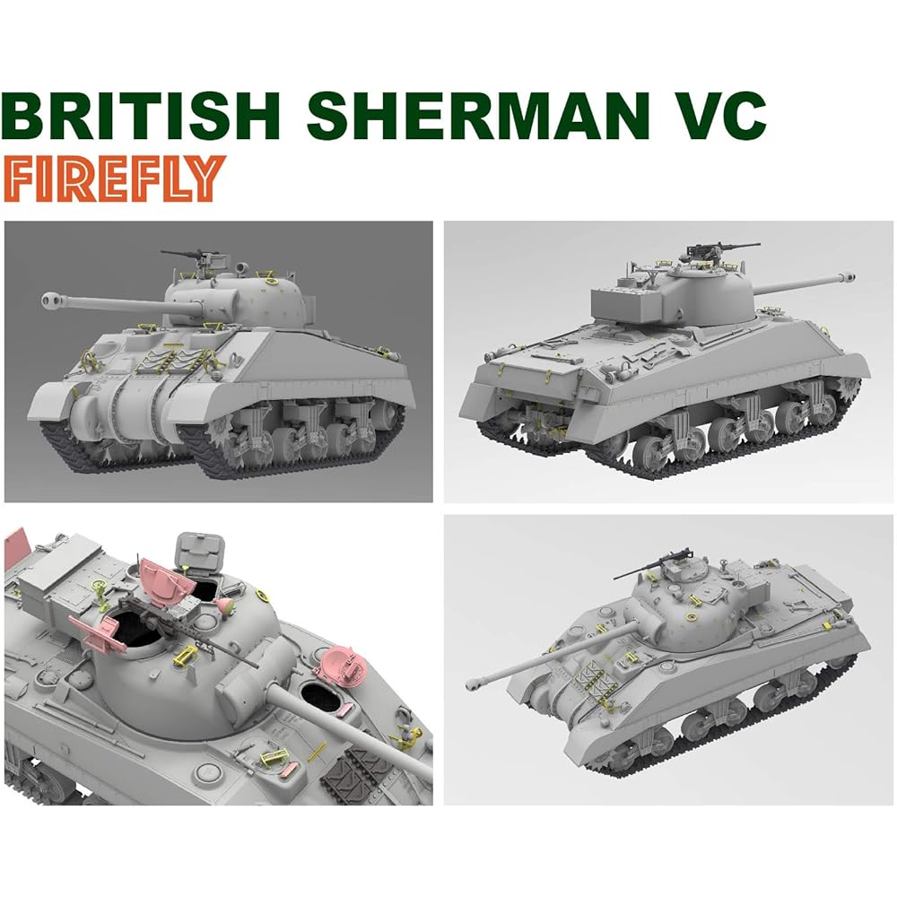 Ryfield Model 1/35 British Army Sherman VC Firefly Plastic Model RFM5038