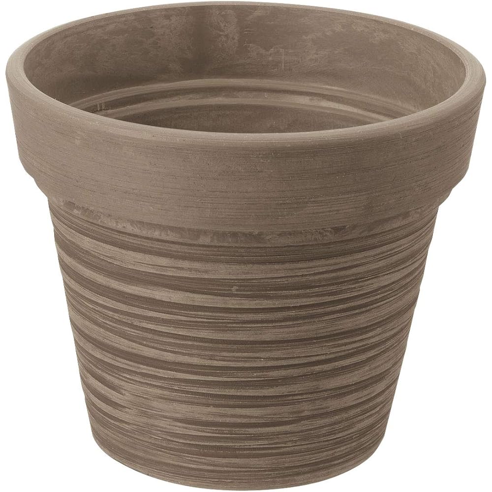 Richell Pot Planter Botany Carve Pot 20 Type Diameter 20.3 x Height 17.3cm 000898 Beige 3 pieces