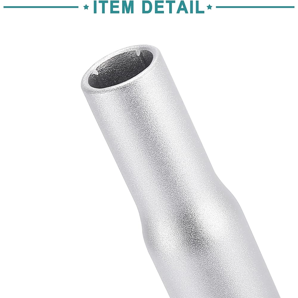 ACROPIX Bicycle Seatpost Aluminum Alloy Seat Tube No Scale Universal 25.4x450mm Silver Tone 1pc