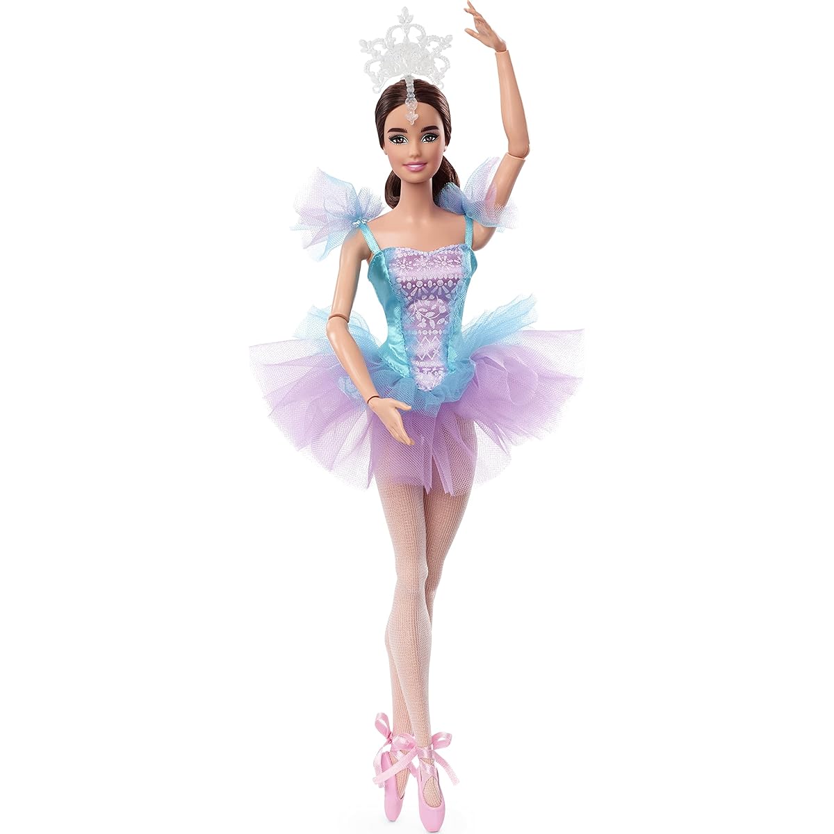 Barbie Signature Ballet Wishes Doll (Brunette, 12 in), Posable, Wearing Ballerina Costume, Tutu, Pointe Shoes & Tiara, Gift for 6 Year Olds and Up