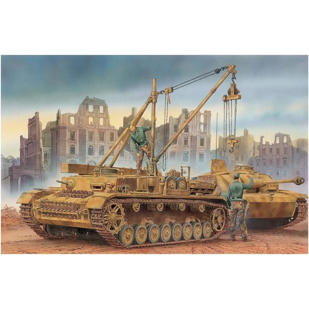 Dragon 1/35 World War II German Army Panzer IV H Type Mid-term Production Type/Berge Panzer No. 4 Recovery Tank 2in1 Kit Plastic Model DR6951