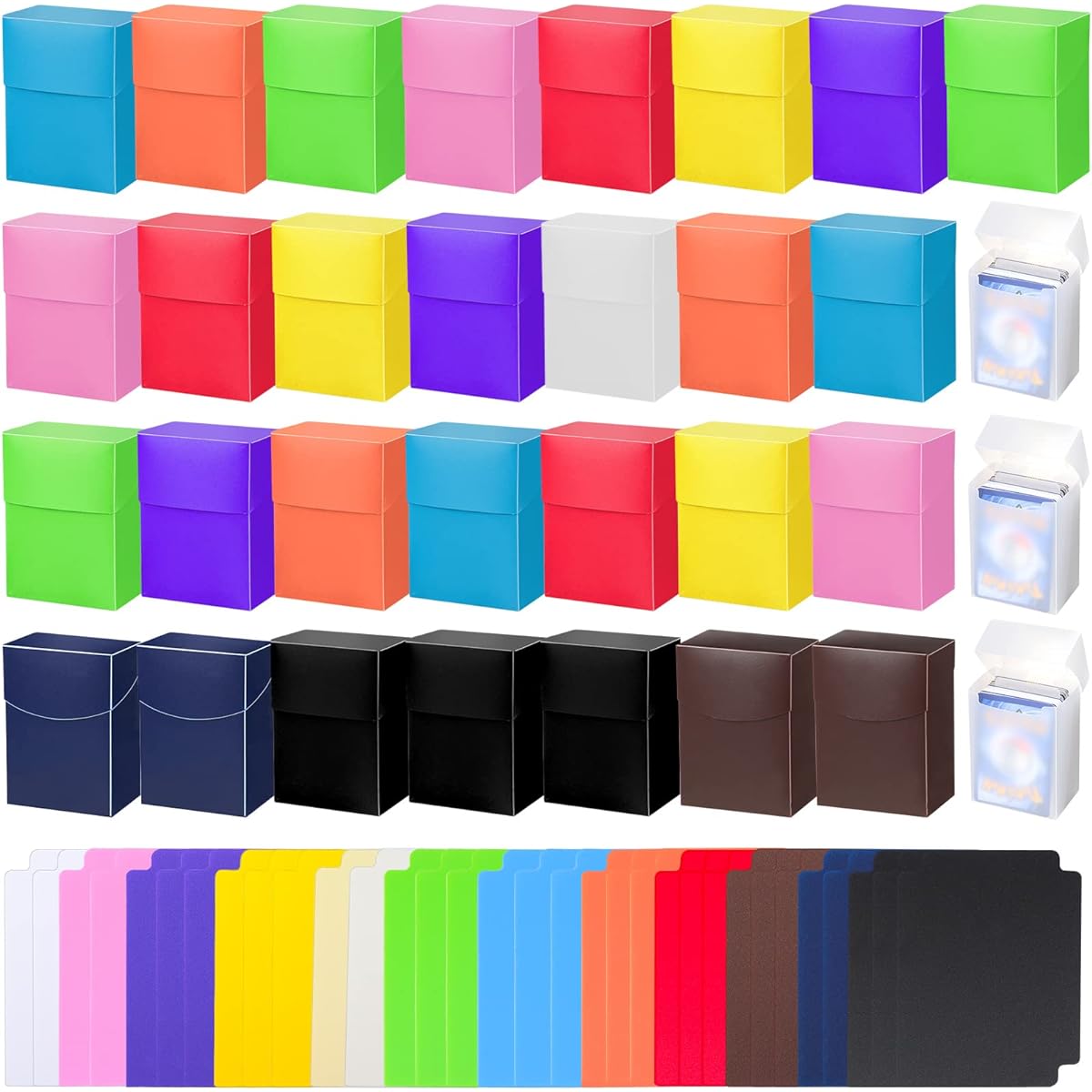 TCG Deck Card Box 32 Packs Large Capacity with 64 Dividers Fits Over 80 Cards for Trading Cards Sports Games
