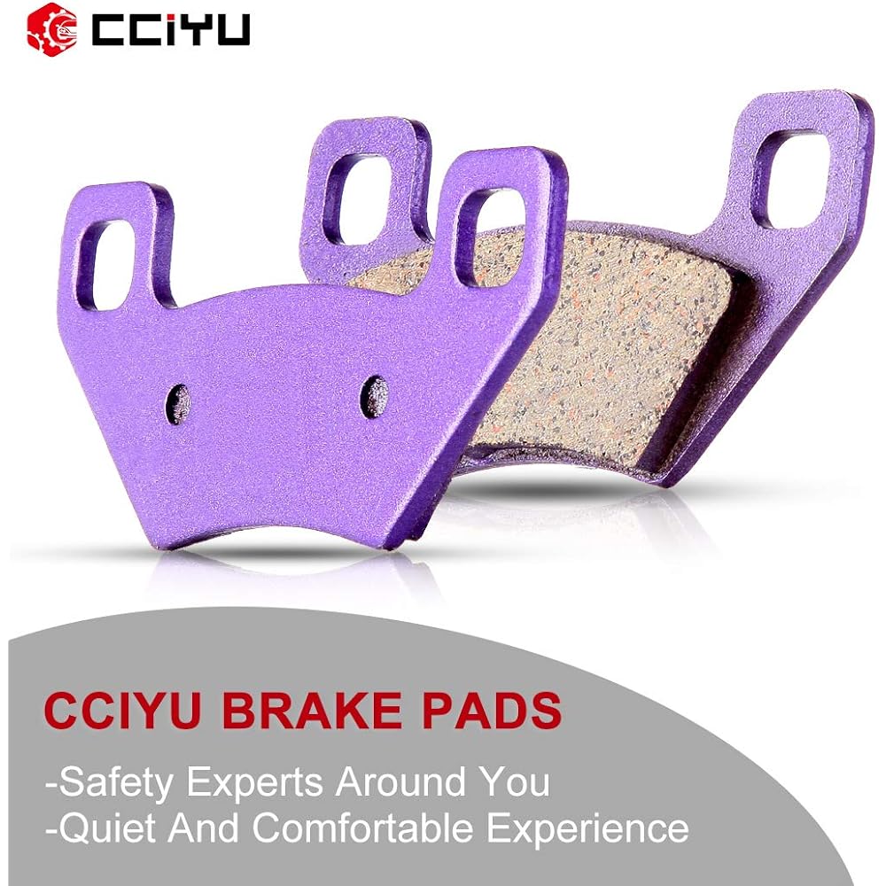 CCIYU Carbon Fiber Brake Pads Bike Replacement Brake Pads for 2004 2005 2006 2007 2008 2009 2010 2011 2012 2013 2014 Arctic Cat 2012 KYMCO Maxxer 2008 2009 2010 2011 2012 KYMCO MXU