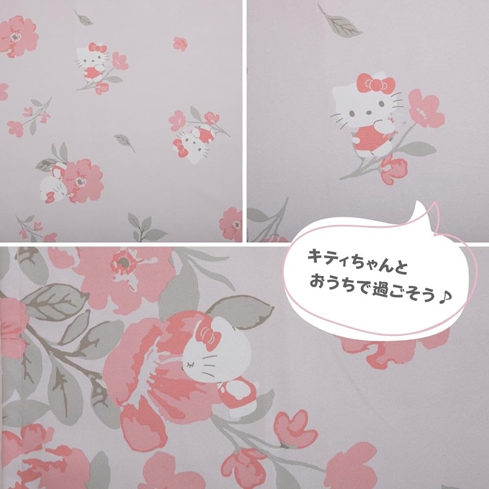 Sanrio [Made in Japan] Hello Kitty 1st grade blackout curtains, set of 2, width 100 x 192cm length, 99.99% shading rate, washable, character SS-11-201-26