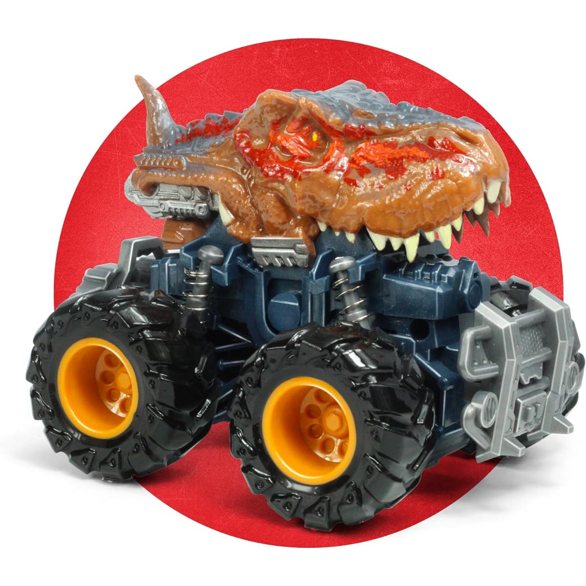 Dinosaur Car Toys for Kids 3-5 Friction Power 1 Pack T-Rex Push and Go Car Monster Truck Dinosaur Toy Birthday Gift 209-R3