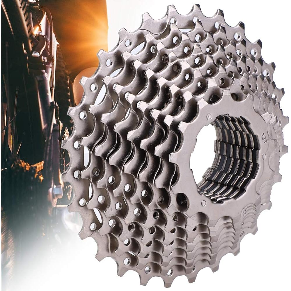 10s Sprocket Freewheel Hollow Design Lightweight Super Wear-resistant Steel 8/9/10/11 Speed 11-28T Road Bike Freewheel Cassette Sprocket Bicycle Replacement Accessories (10S-11-28T)