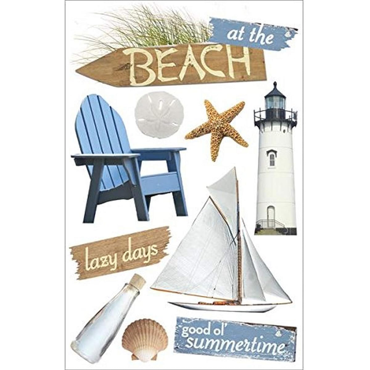 Beach 3-D Stickers-At The Beach (Parallel Import)