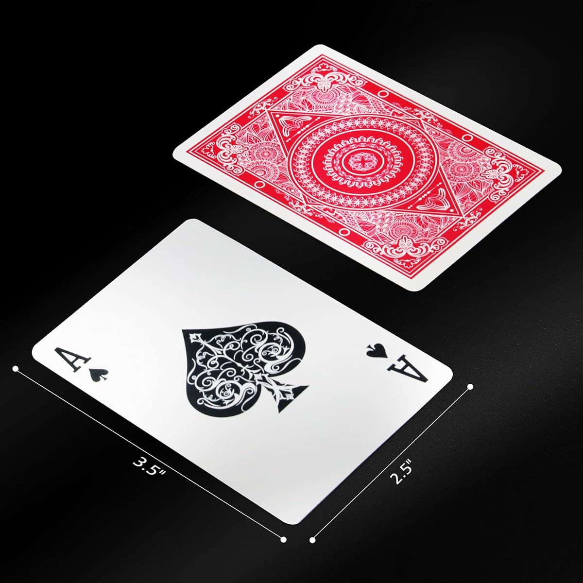 INTEGEAR Playing Cards - 2 Decks Waterproof Plastic Poker Cards for Texas Hold'em Poker Go Fish and Other Card Games - Standard Index 2.5" x 3.5"