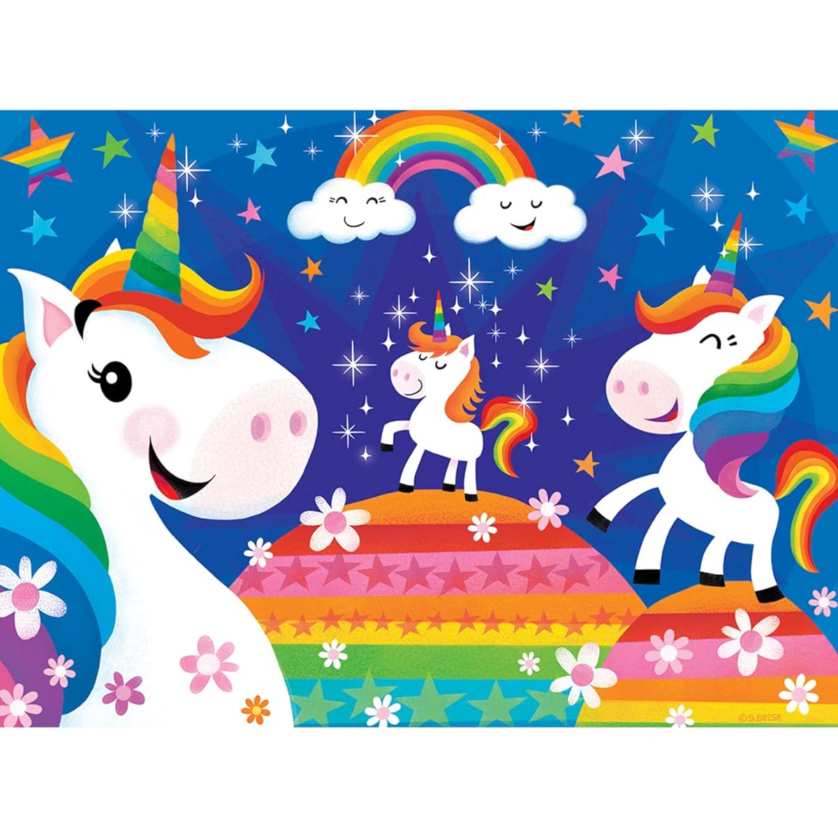 MasterPieces Lil Puzzler 24 Piece Jigsaw Puzzle for Kids Rainbow Unicorn 19"x14"