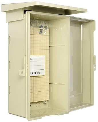 Mirai Kogyo Wall Box with Roof/Vertical Type Effective Fukasa 120 Beige 1 Piece WB-3AJ