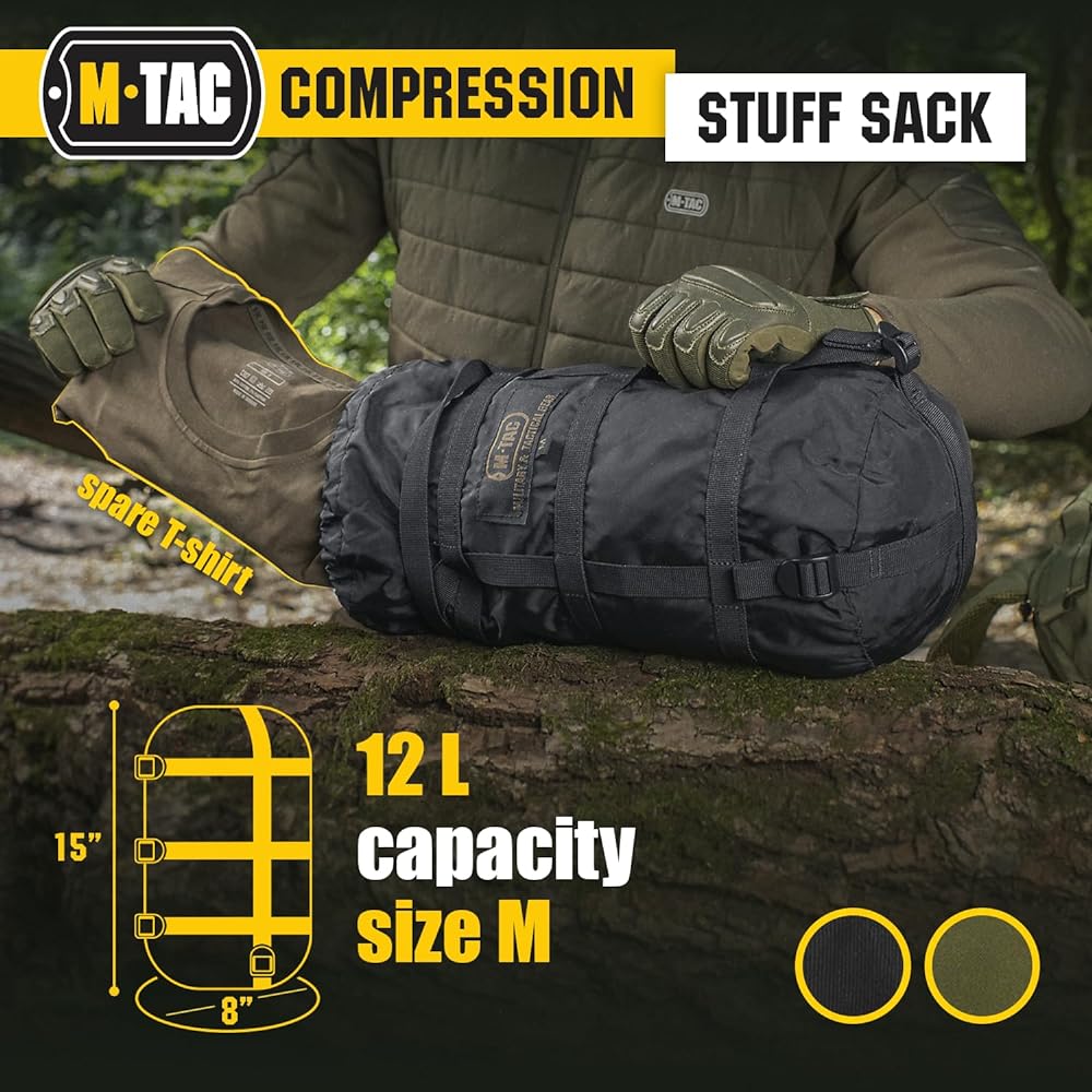 M-Tac Nylon Military Compression Bag Stuff Sack for Travel/Camping/Hiking/Backpacking M