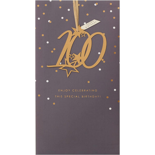 100th Birthday Cards - 100th Birthday Cards for Friend - 100th Birthday Cards for Her - 100th Birthday Cards for Him - Includes Removable Keepsake