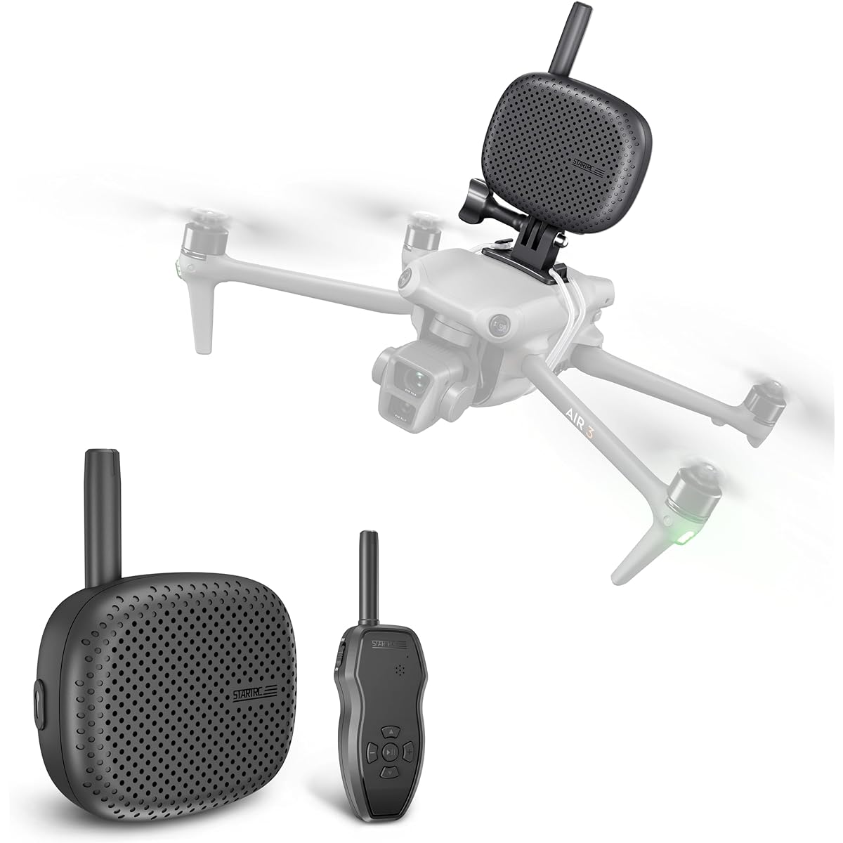 STARTRC Drone Speaker Real-time Megaphone Portable Interference-free Long-range Microphone for DJI Air Series/Mavic 3 Series/Mavic 2/Avata Series/Holy Stone Drone