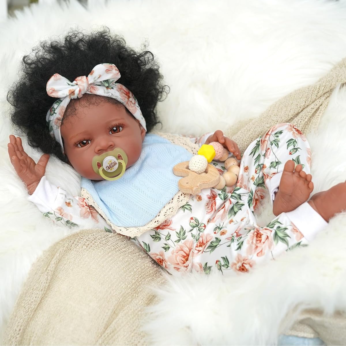 BABESIDE reborn baby doll black