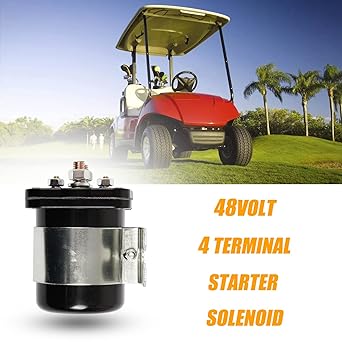 73231G01 48 Volt 4 Terminal Starter Solenoid for Yamaha G19 G22 EZGO Club Car DS & Precedent Electric JR1-H1950-00 586-120111 1018836-01 Replacement