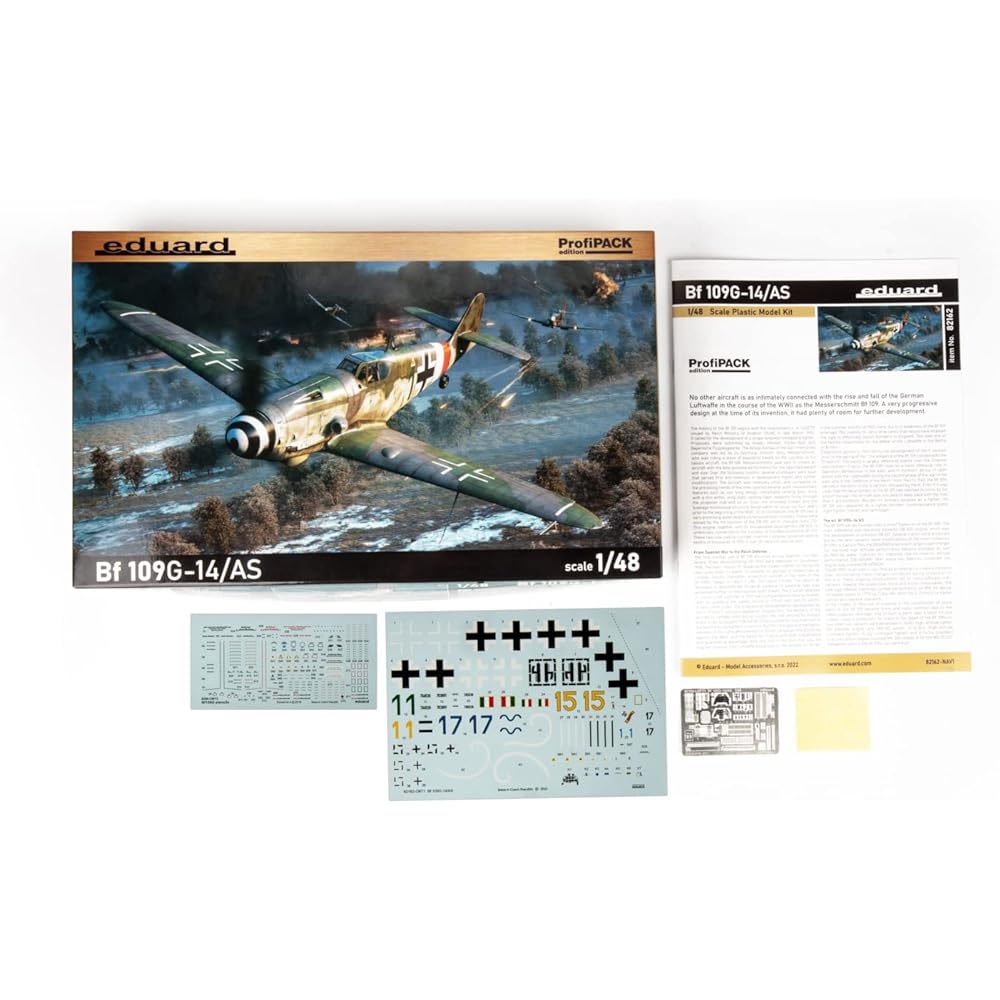 Eduard 1/48 Profipack German Air Force Bf109G-14/AS Plastic Model EDU82162