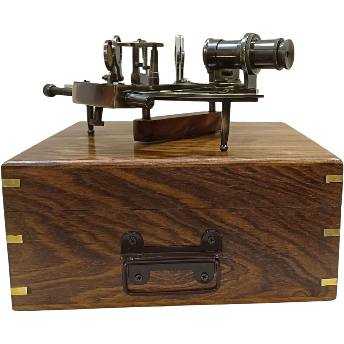 NAVIROCK German Model Black Antique Sextant Navigation Instrument Sextant Navegacion Marine Sextant with Wooden Box