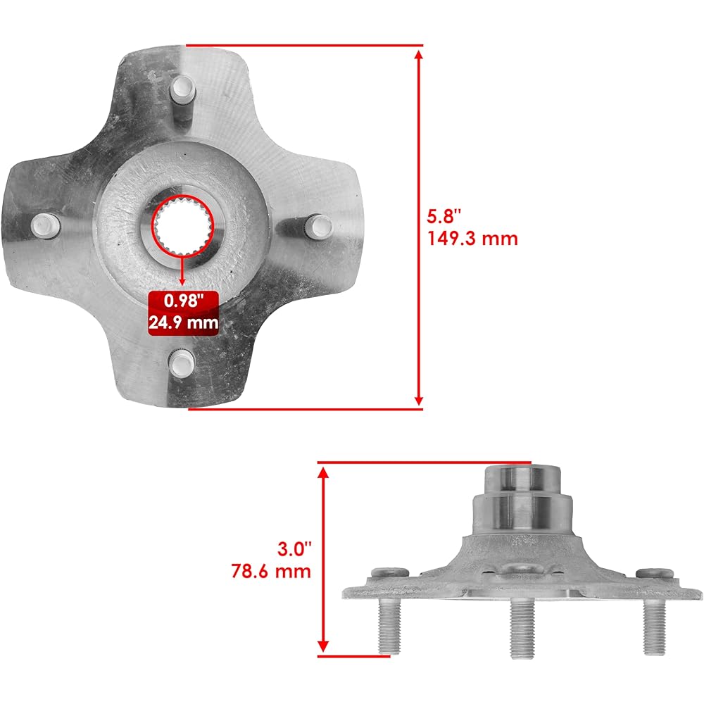 Caltric Rear Left Axle Wheel Hub Honda Rancher 420 4x4 2014-2023 | Foreman 500 4x4 2014-2023 | 42620-HR3-A20