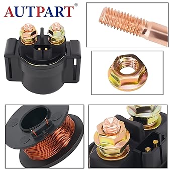 AUTPART Motorcycle Cell Relay Starter Relay Solenoid 27010-1075 27010-1314 General Purpose Kawasaki EL250 Eliminator 250 KL650 KLR 600 650 ZL 600 1000 ZX900 GPZ900R Eliminator Ninja 900 KLF185 Ducati M400 etc. for